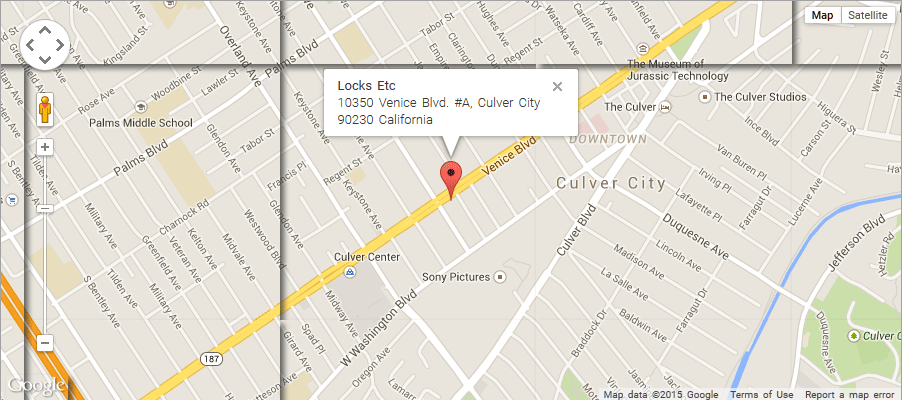 Los Angeles and Culver City locksmith location